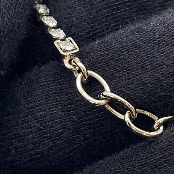 CHANEL CC Logo Rhinestone Necklace Metal/Rhinestone ABD044 - Picture 7 of 9